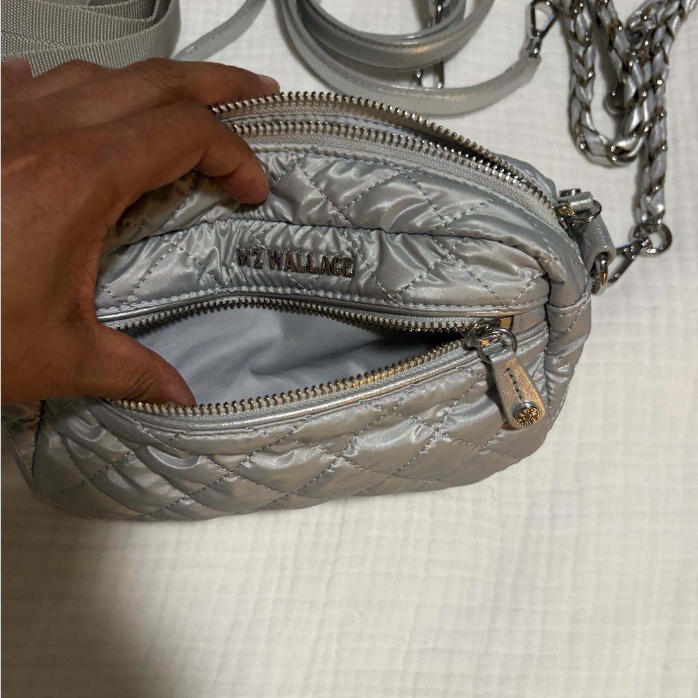 MZ Wallace Mini Crosby Metallic silver bag - Picture 4 of 7